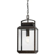 Quoizel Byron BRN1910IB outdoor hanging lantern in Imperial Bronze with clear beveled glass