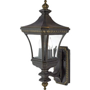Quoizel Devon DE8959IB two-light outdoor wall lantern in Imperial Bronze with clear beveled glass