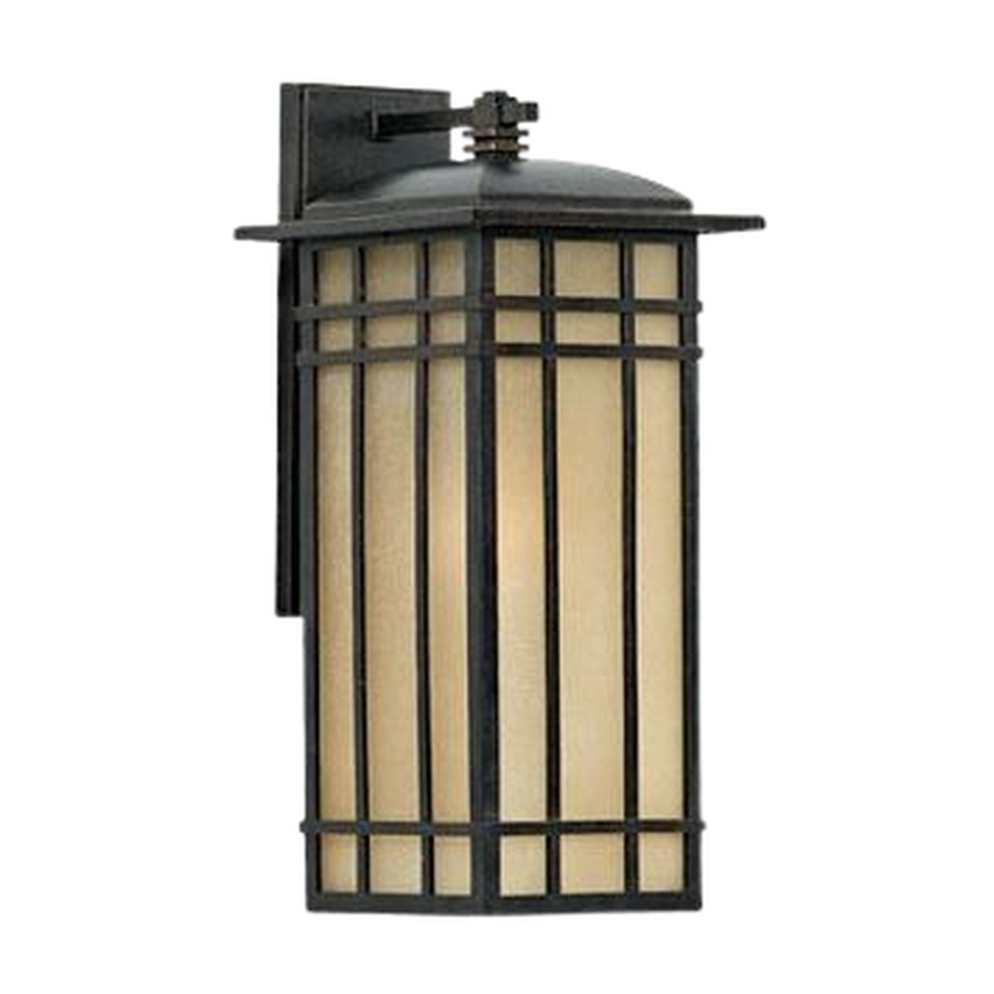 Hillcrest outdoor wall lantern with warm panels and a broad roof