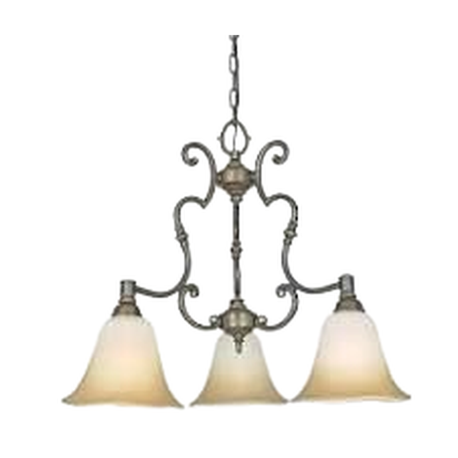 Quoizel Juliet JL5103VE chandelier showing its curling arms, decorative central details and flared shades