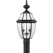 Quoizel Newbury NY9042K two-light outdoor post lantern in Mystic Black