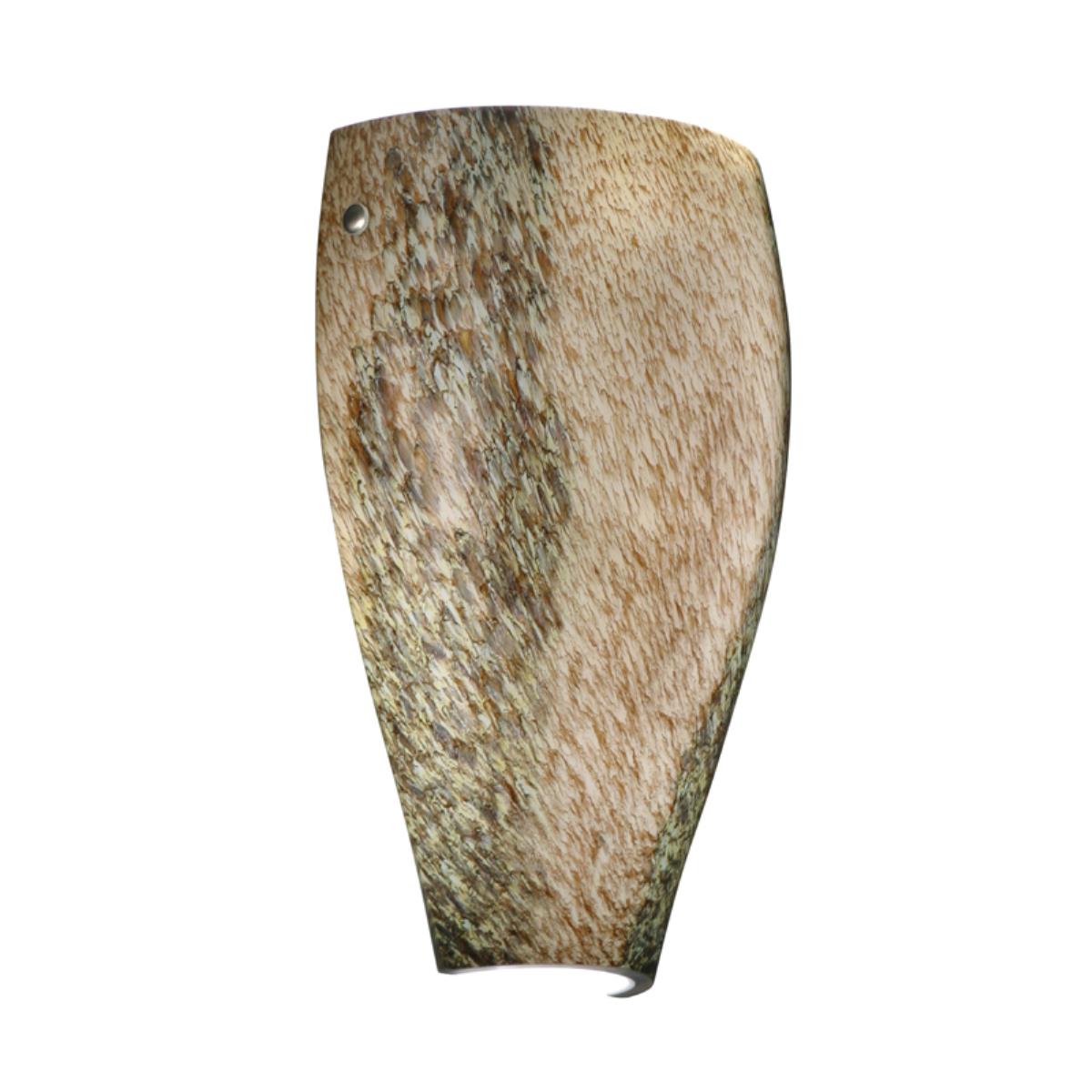 Besa 704345-SN wall sconce with curved variegated Granite-pattern shade