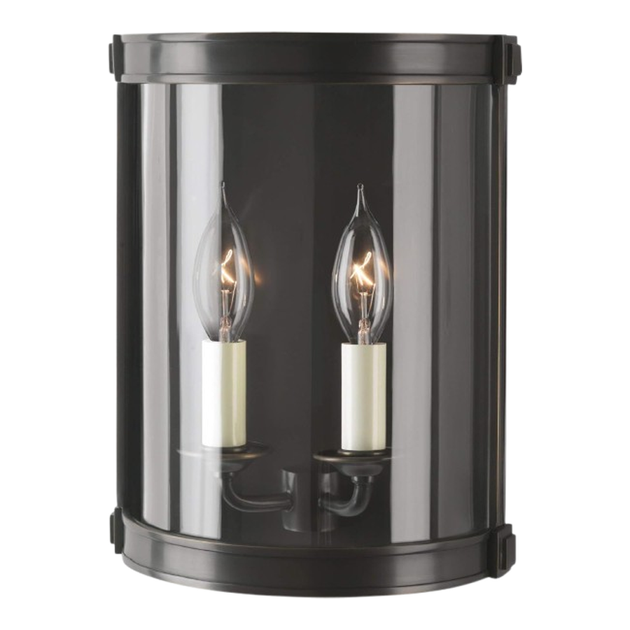 Robert Abbey Blake 1-Light Wall Sconce Deep Patina Bronze Finish W/ Clear Glass — Z3364