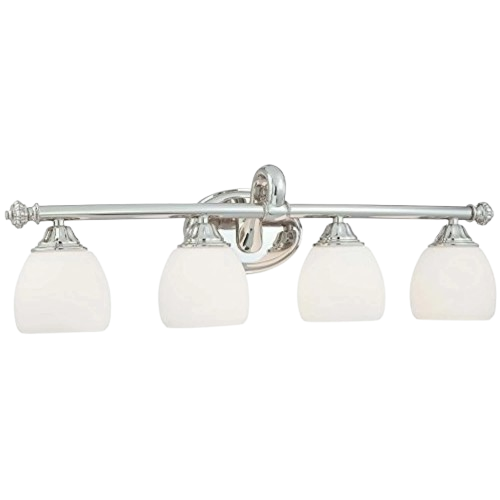Metropolitan 4 Light 31 Inch Polished Nickel Bath Bar Wall Light
