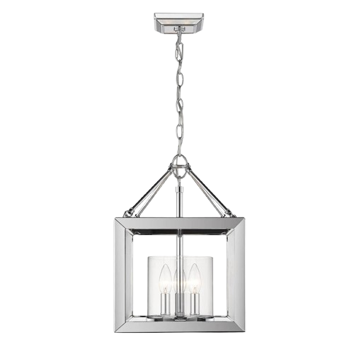 Golden Lighting Smyth 2074-Sfch-Clr Semi-Flush Convertible Ceiling Light – Chrome/Clear