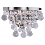 Robert Abbey Bling wall sconce with cascading clear drops and polished nickel hardware