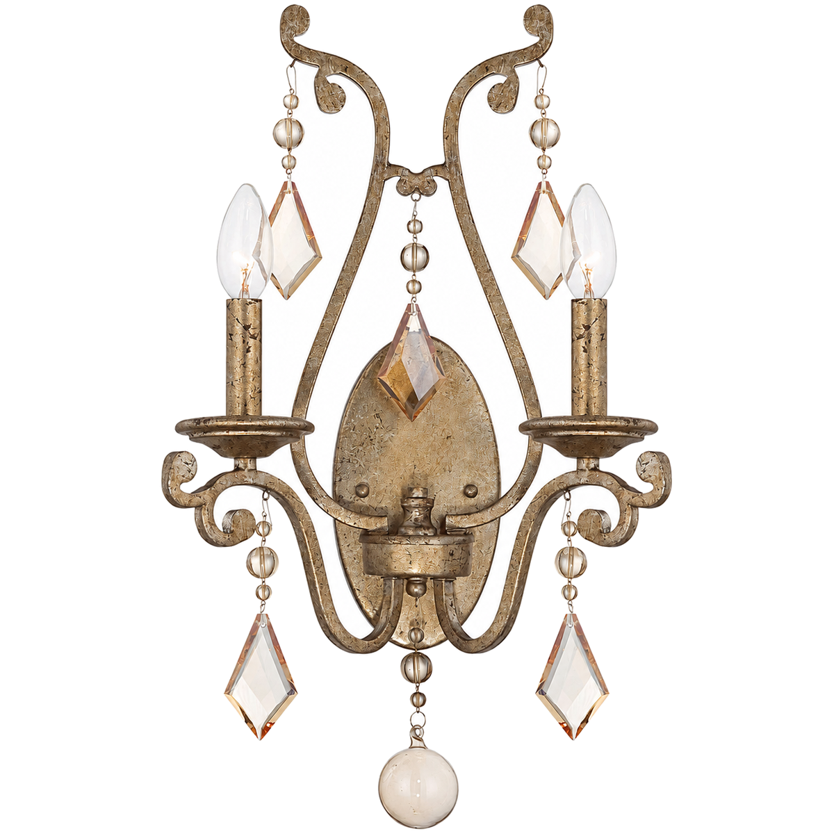 Savoy House Rothchild 2 Light 20.5" Tall Wall Sconce With Crystal Accents — 9-8104-2-128