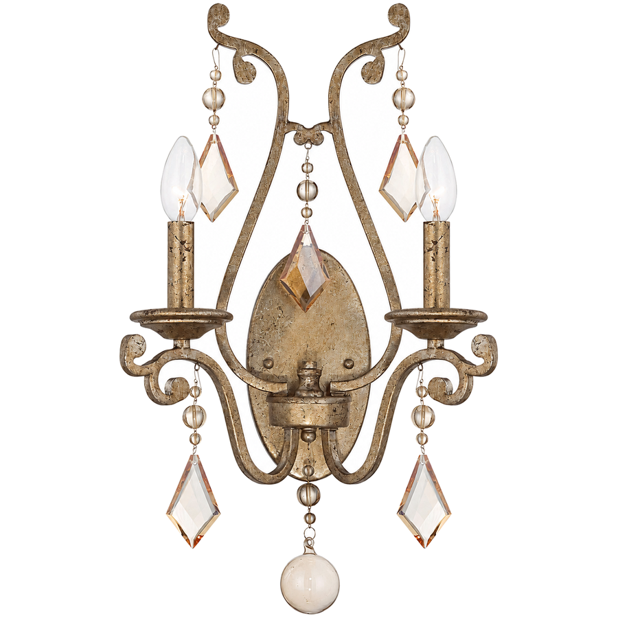 Savoy House Rothchild 2 Light 20.5" Tall Wall Sconce With Crystal Accents — 9-8104-2-128