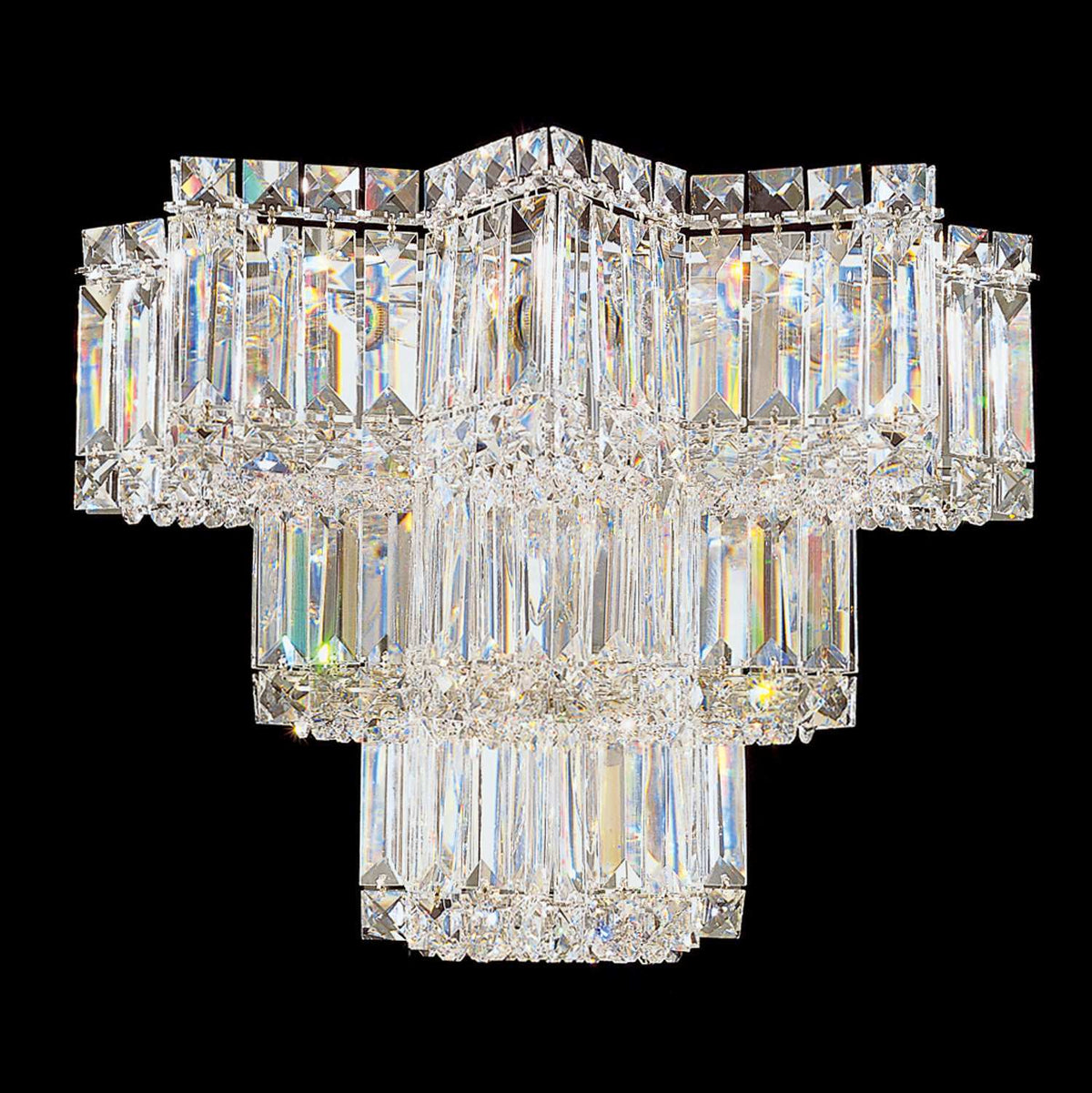 Schonbek Equinoxe 2703 six-light crystal wall sconce