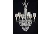 Schonbek Esplanade 6873-47 six-light chandelier in Antique Pewter
