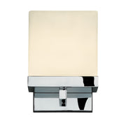 Sonneman Cubist 3230.01 polished chrome wall sconce with white etched glass