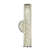 Stone Lighting Jazz Venti WS224CRPCLED wall light showing both polished end caps and the round backplate