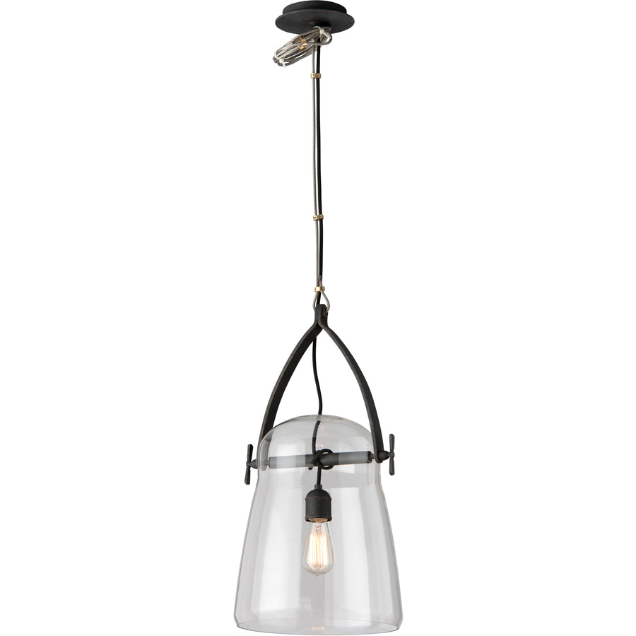 Alternate view of the Silverlake pendant and exposed crossbar hardware
