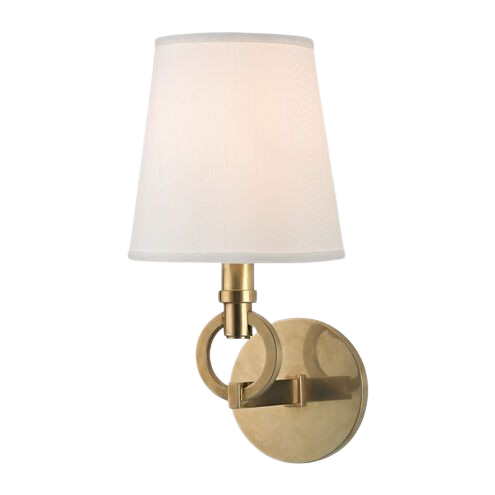 Hudson Valley Malibu Wall Sconce – 1-Light, Aged Brass