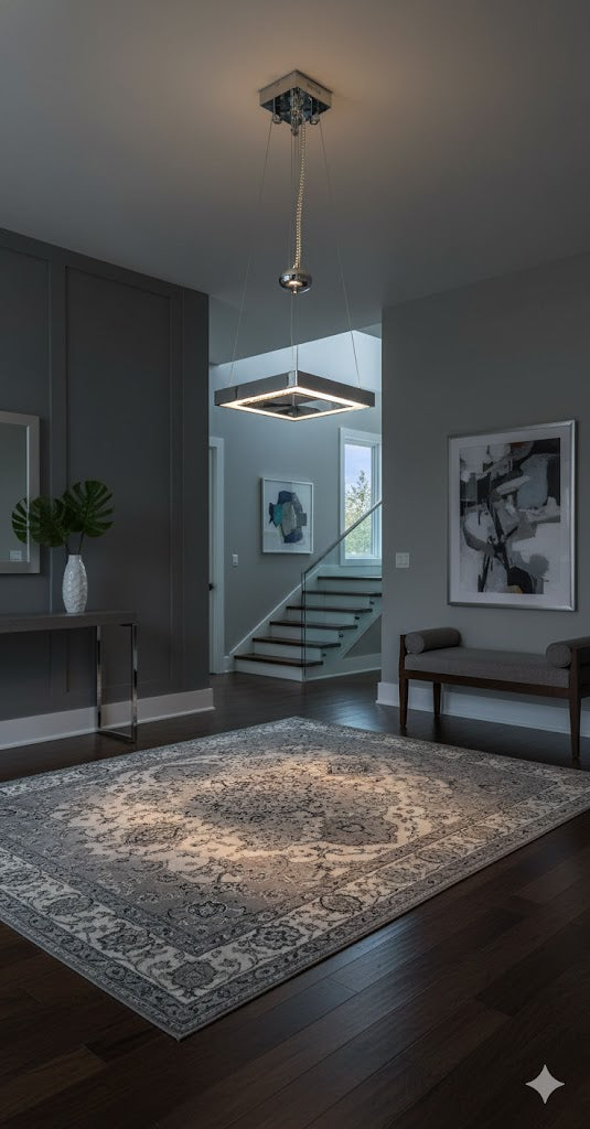1 Square Led Adjustable Pendant Light, W85L – Modern Ceiling Fixture