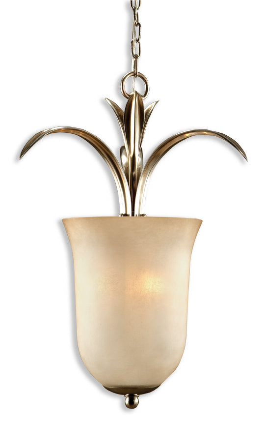 Uttermost Tree of Life 21068 Burnished Silver three-light hallway entry fixture