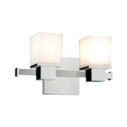 Hudson Valley Milford 4442-PC vanity light in Polished Chrome with an opal glass shade