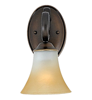Quoizel Duchess 1-light wall sconce in Palladian Bronze with graduated glass shade