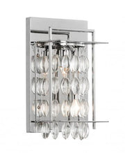 Matteo W41002PN six-light wall sconce with cascading crystal beads
