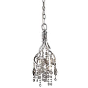 Golden Autumn Twilight 9903-M1LMSI silver-tone mini pendant with smoky faceted drops