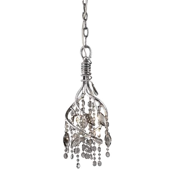 Golden Autumn Twilight 9903-M1LMSI silver-tone mini pendant with smoky faceted drops