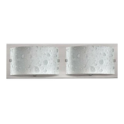Hinkley Daphne 5922CM two-light vanity light in Chrome with bubble art glass