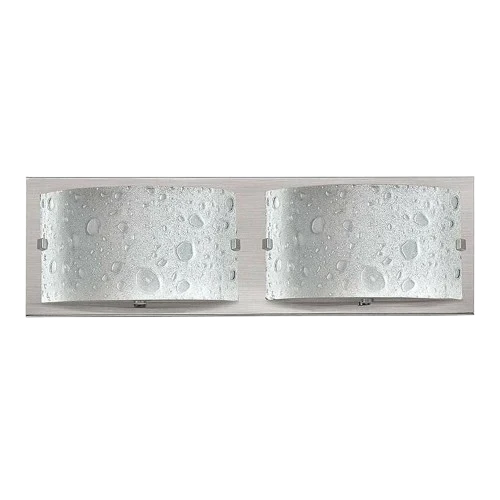 Hinkley Daphne 5922CM two-light vanity light in Chrome with bubble art glass