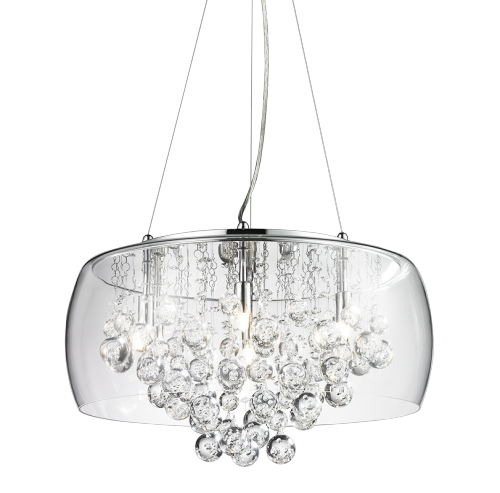 Matteo Lighting M21006 Glass-Encased Bubble Droplet 6-Light Pendant - SKU M21006
