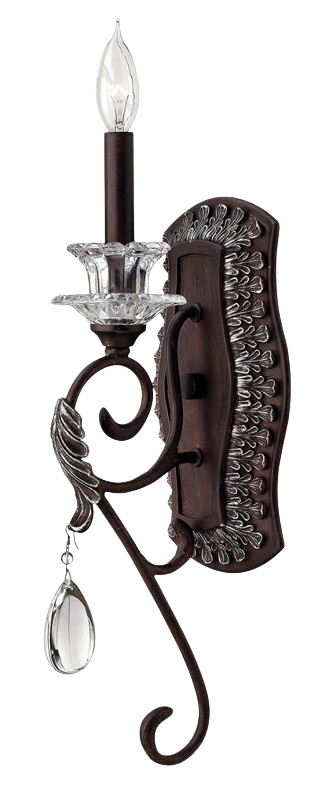 Hinkley Marcellina 1-Light Golden Bronze Sconce With Crystal Accents