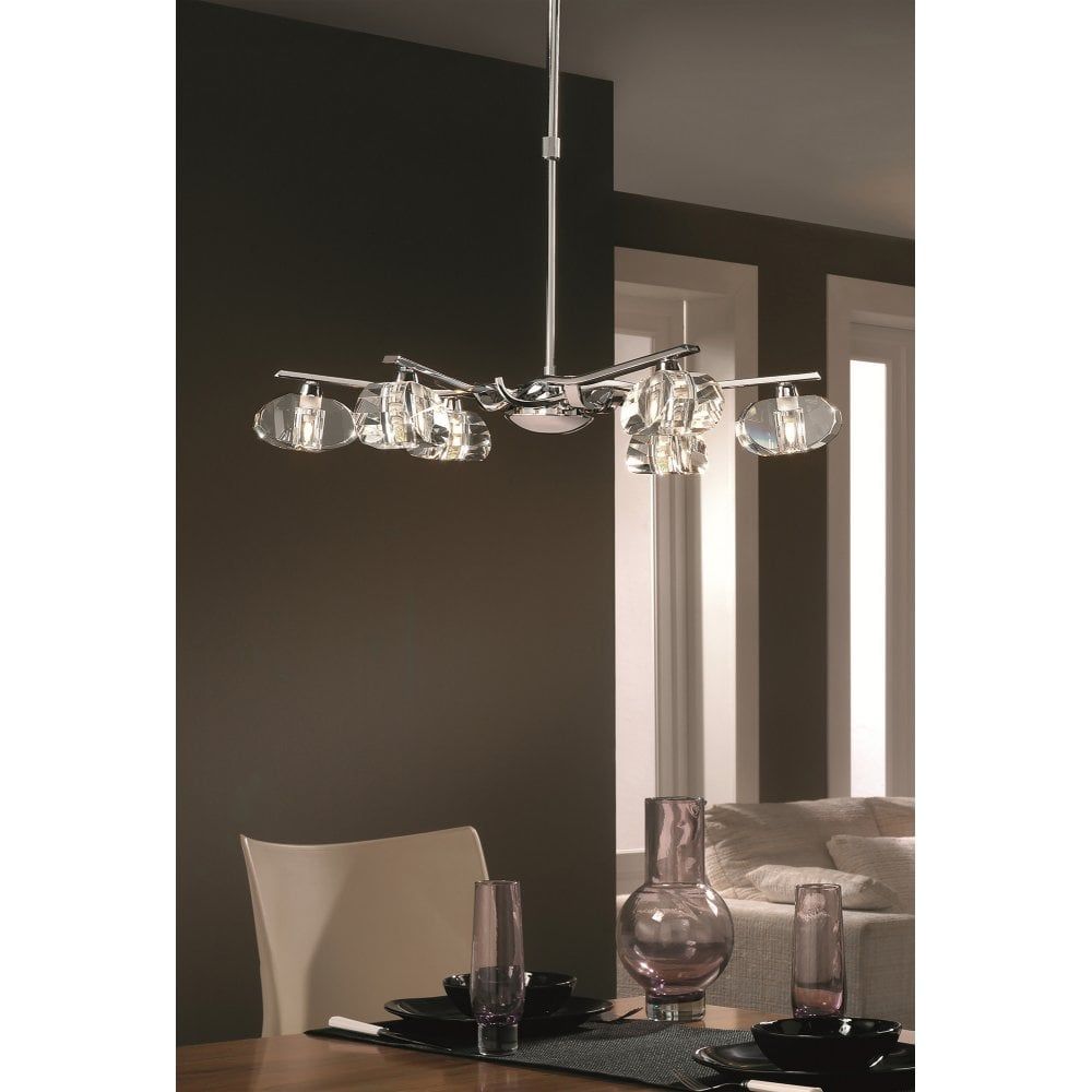 Mantra Alfa 6-Light Semi-Flush Convertible Ceiling Light – Polished Chrome