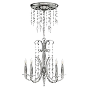 Fredrick Ramond Alexandra 5-light chandelier in polished nickel with delicate crystal accents